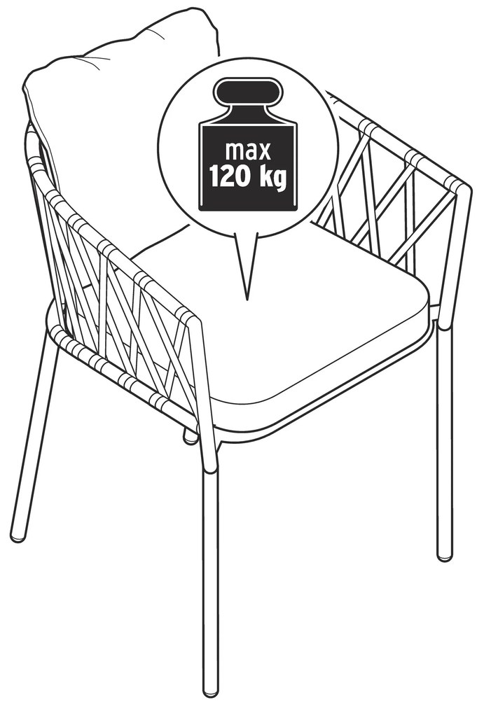 2 jedálenské kreslá s textilným výpletom