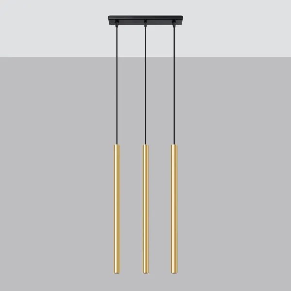 Sollux SL.1196 - Luster na lanku PASTELO 3xG9/8W/230V zlatá