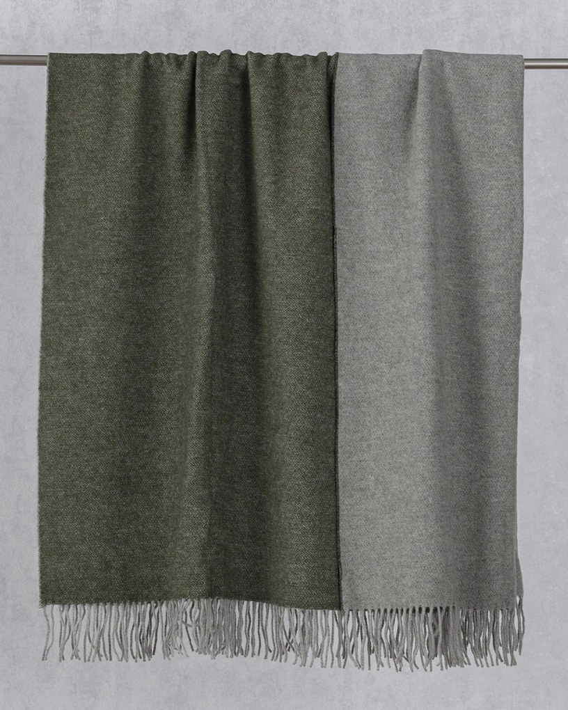 Deka Merinos 140x200 cm melange green khaki