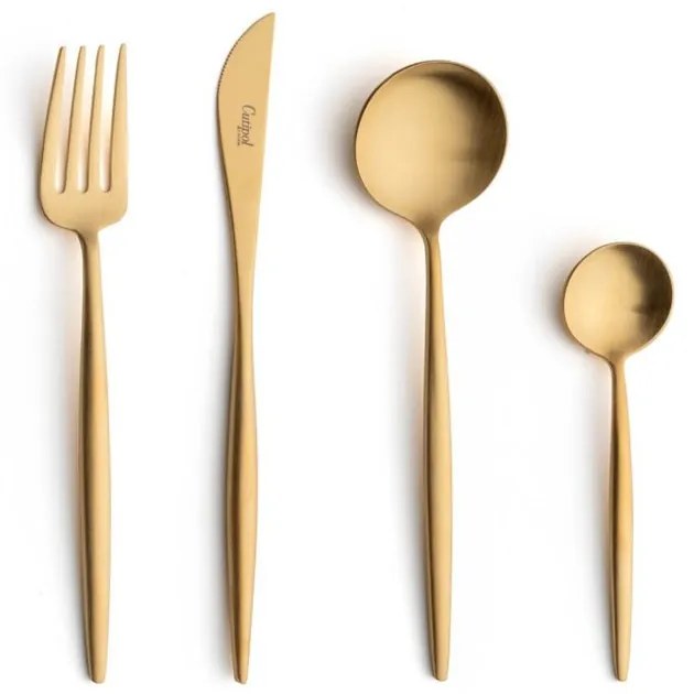 Sada příborů Cutipol MOON 24ks zlaté matné