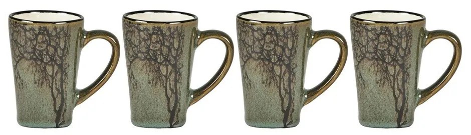 Zelené hrnčeky na espresso z kameniny v súprave 4 ks 100 ml Hela – Villa Collection