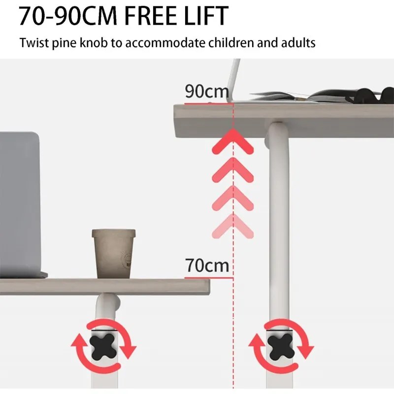 Mobilný stolík pod notebook, tablet alebo knihu 80 x 40 cm čierna