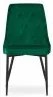 Set 4 stoličiek IMOLA - tmavozelený zamat / čierne nohy