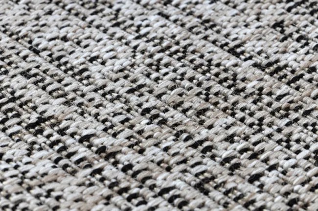 Behúň SIZAL FLOORLUX vzor 20389 strieborný / čierny