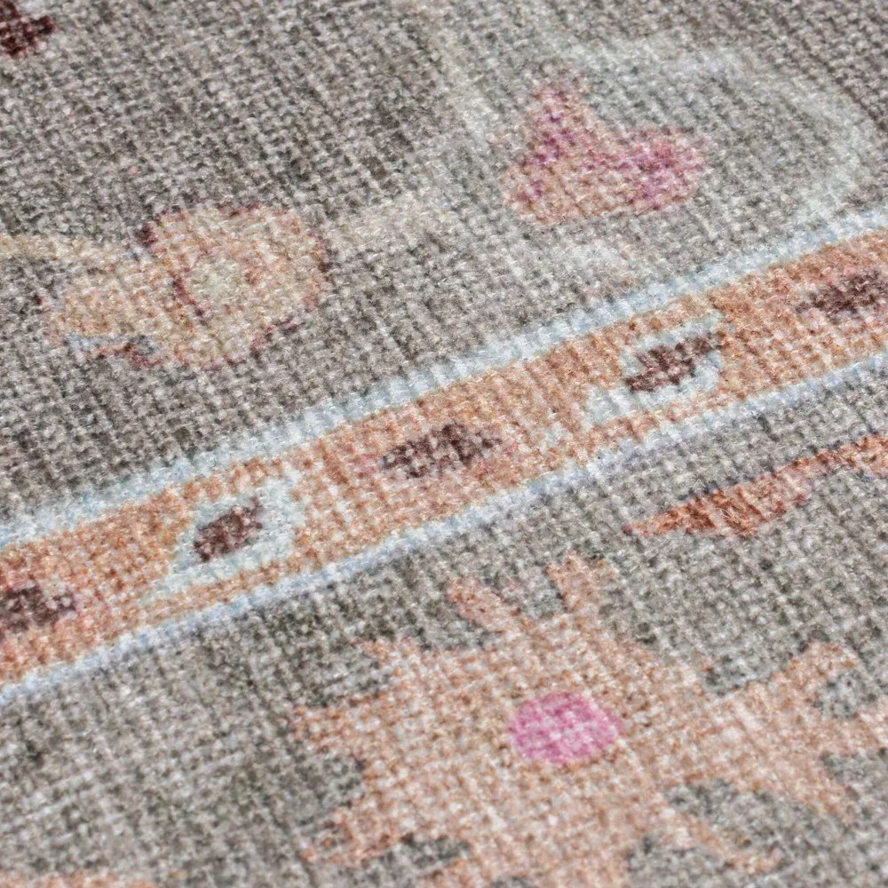 Svetlozelený prateľný koberec 152x230 cm Una Floral – Flair Rugs