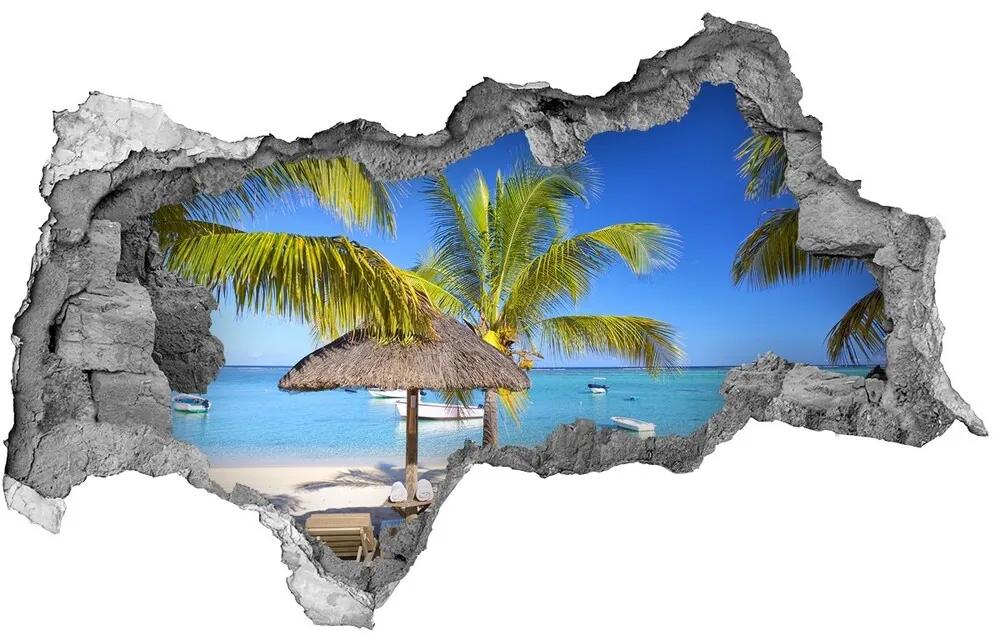 Nálepka fototapeta 3D výhľad Beach mauritius nd-b-89713117