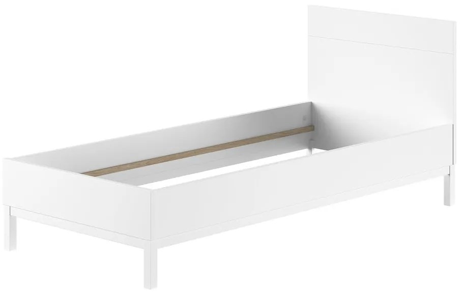 Biela detská posteľ z borovicového dreva bez roštu 90x200 cm Eva – Vipack