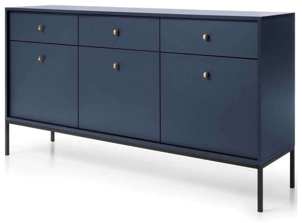 Komoda Mono 153 cm tmavomodrá