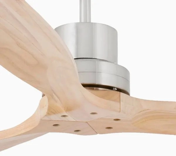 FARO 33373DC - Stropný ventilátor LANTAU drevo/matný chróm pr. 132 cm + DO