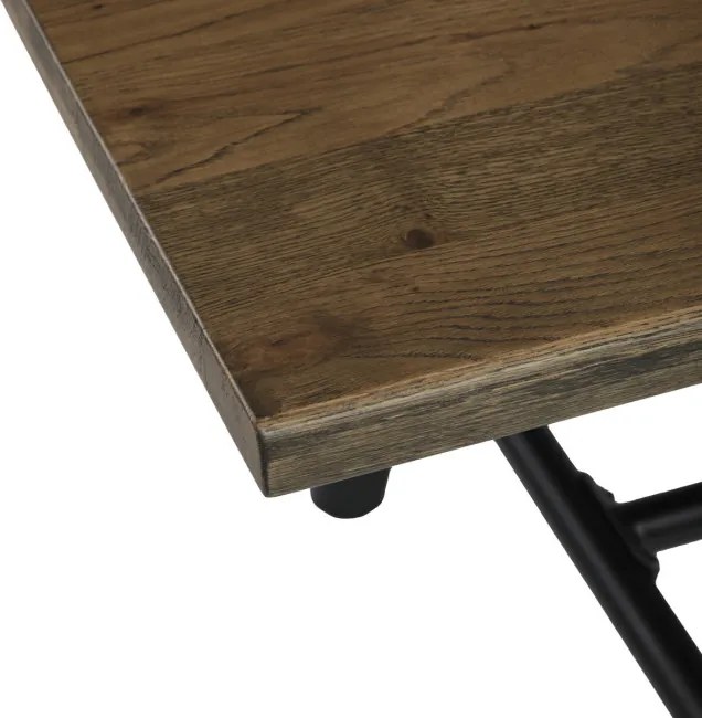 Jedálenský stôl 220x90 cm HT-T1822 WAL orech / čierne nohy