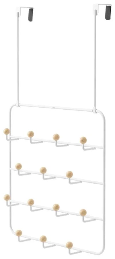 Biely prírodný kovový vešiak na dvere 36 cm Estique - Umbra