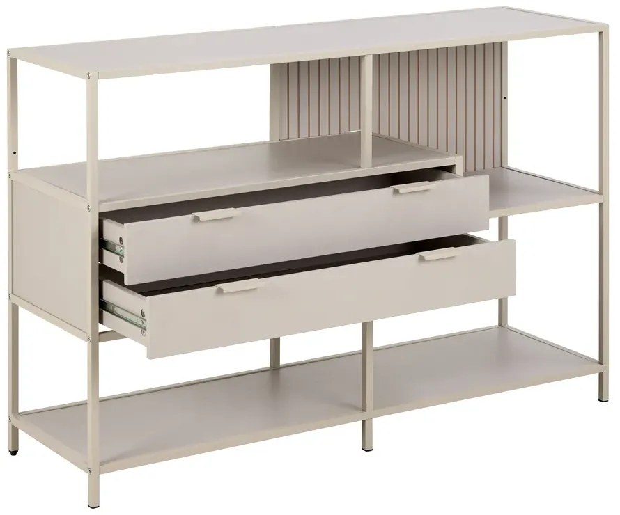Knižnica Seaford III 114 cm sivá