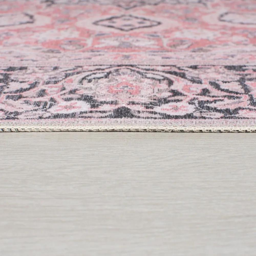 Ružový prateľný koberec behúň 60x230 cm FOLD Somerton – Flair Rugs