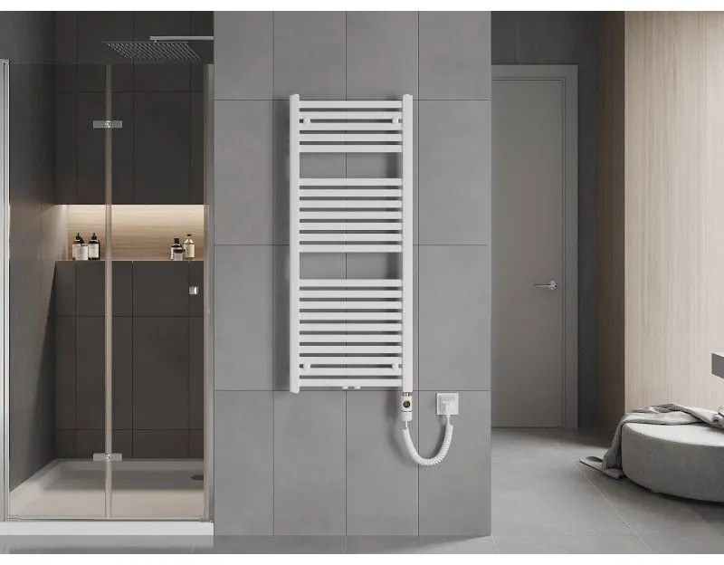 Mexen Hades, elektrické vykurovacie teleso 1200 x 500 mm, 600 W, biela, W104-1200-500-2600-20