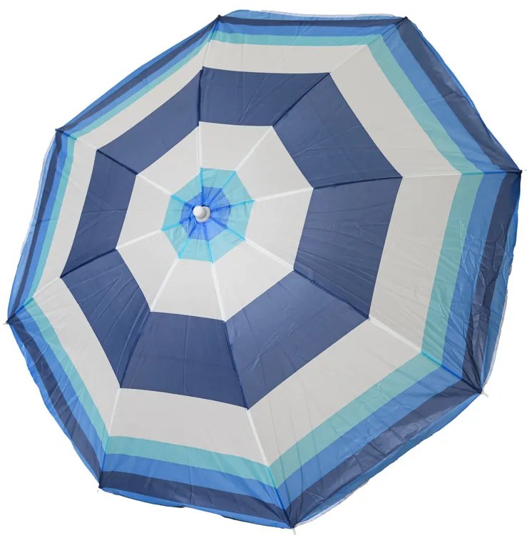 Slnečník BLUE STRIPES 180 cm, modrý