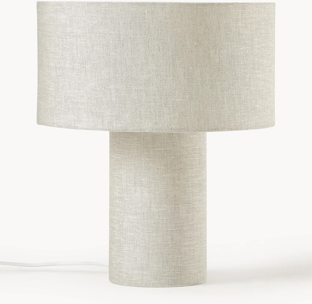 Ľanová stolová lampa Ron