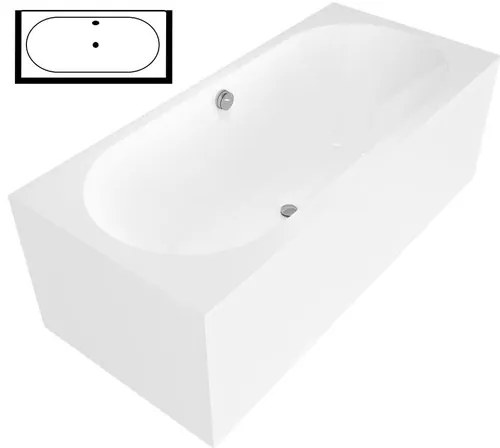 Obdĺžniková vaňa Polysan ASTRA BDR MONOLITH 160x70 cm akrylát pravá 32611MDR