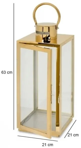 Dekoratívna lucerna 63 cm, zlatá