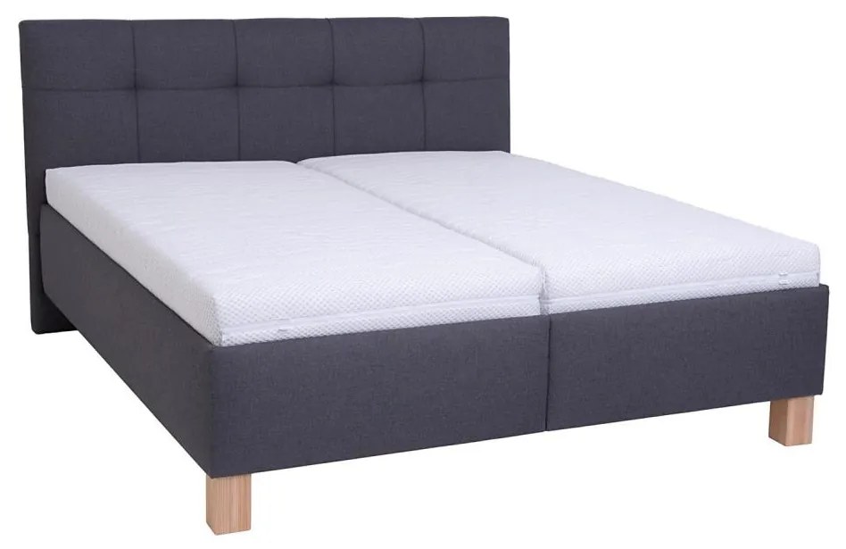 Čalouněná postel s úložným prostorem bez matrace MARIA 160x200 cm šedá PO0013