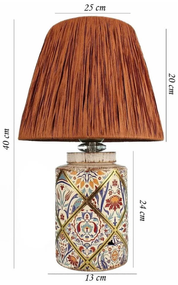 Hnedá stolová lampa (výška 40 cm) Alev – Opviq lights