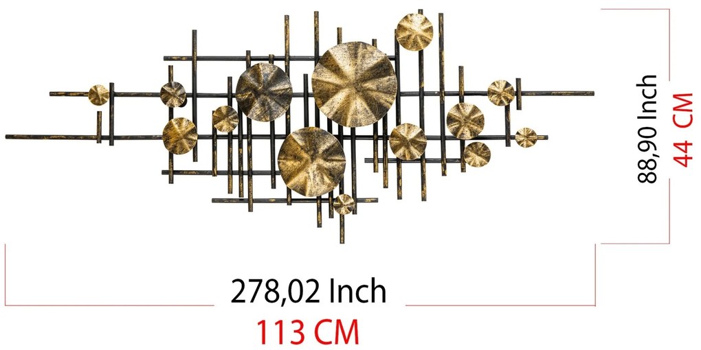 Nástenná kovová dekorácia Mihrimah viacfarebná