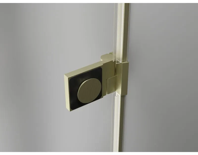 Mexen Lunar-B Duo, výklopný sprchový kút 85 x 75 cm, 8mm číre sklo, zlatý matný profil, 832-085L-075P-55-00