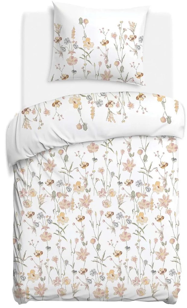 SATÉNOVÉ OBLIEČKY SATYNLOVE 140X200 CM, 1KS 70X80 CM KVETY