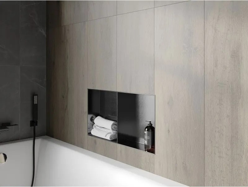 Mexen X-Wall-NR, polica na zapustenie bez príruby 60 x 30 cm, grafitová matná - 19E1603010S