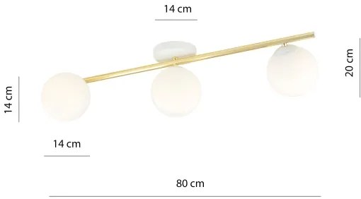 Stropné svietidlo SPLENDI 3xE14/10W/230V biela/zlatá