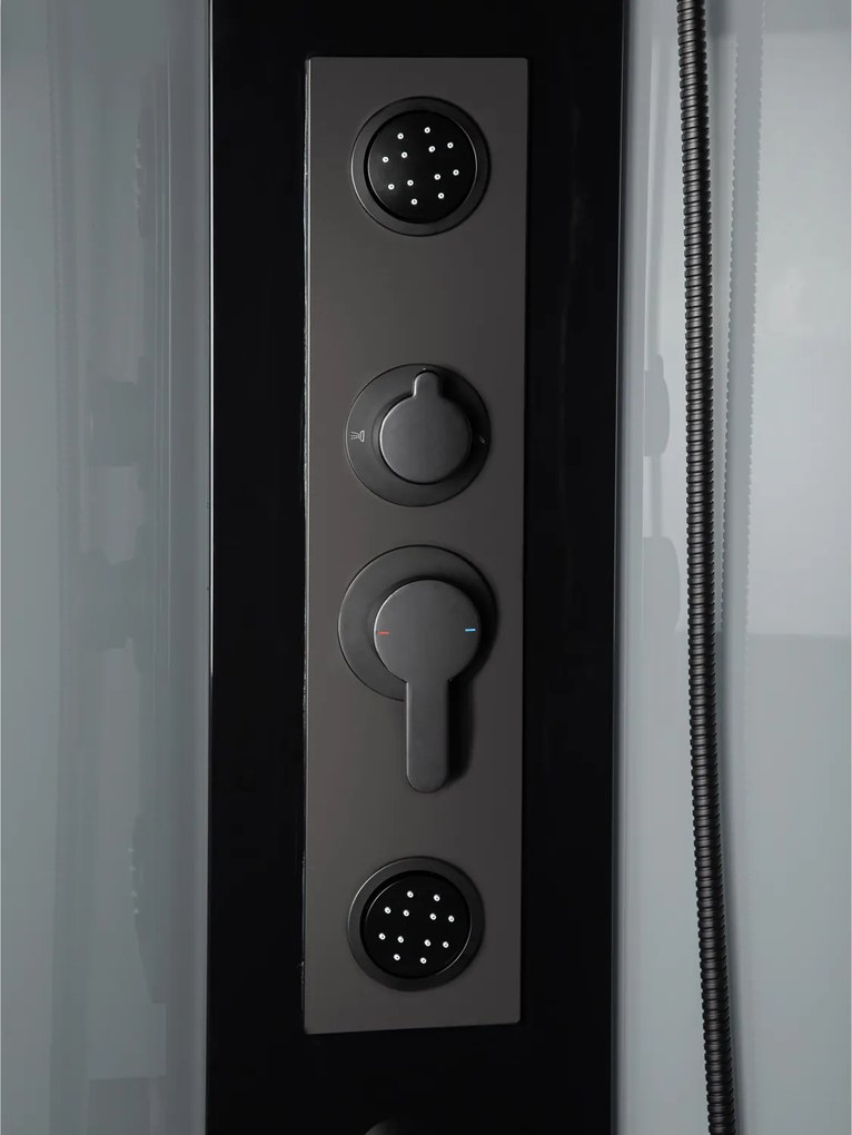Novoterm Hydromasážny box NV-Wega 90x90 čierny