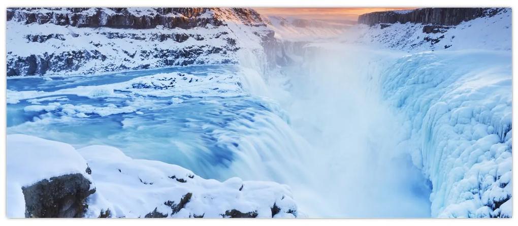 Obraz - Chladné vodopády (120x50 cm)