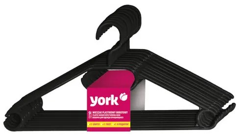 York Sada plastových vešiakov, 9 ks + 1 ks zadarmo