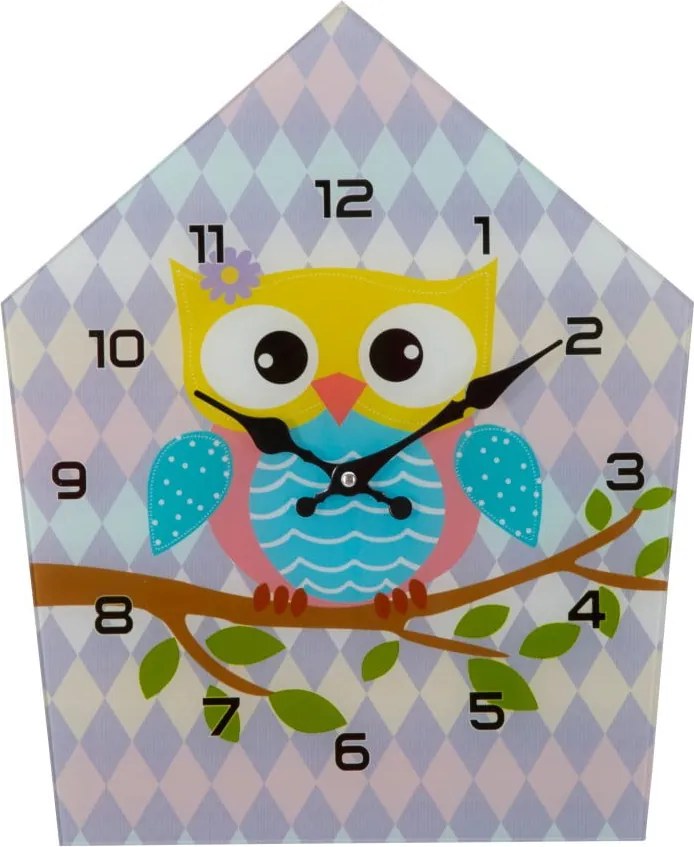 Nástenné sklenené hodiny Mauro Ferretti Owly