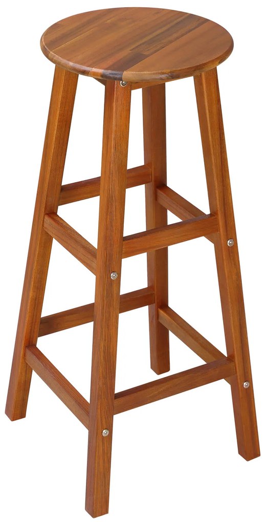 Barové stoličky OSLO, 2ks, 34x76cm, prírodná hnedá Casaria