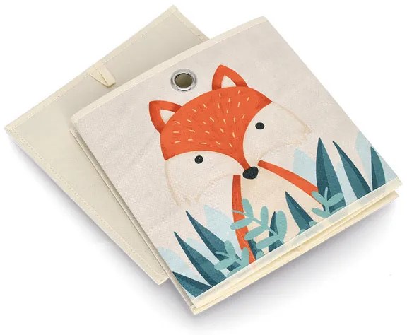 Zeller Present Úložný box na hračky - kocka - LIŠKA, 28x28x28