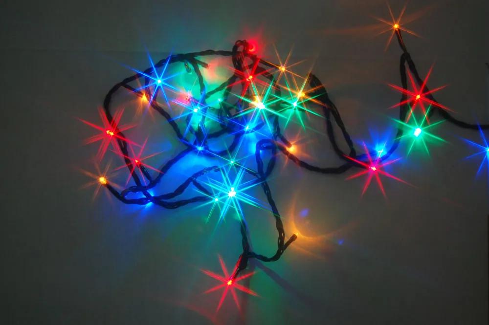 NIPEKO LED vonkajšia vianočná reťaz s časovačom PROMO, 180 LED, 28 m, viacfarebná