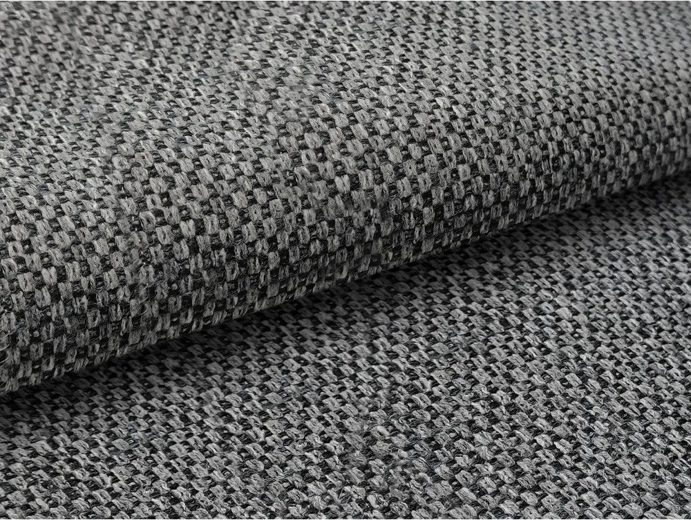 Tmavosivá čalúnená dvojlôžková posteľ s úložným priestorom s roštom 140x200 cm Mano – Makamii