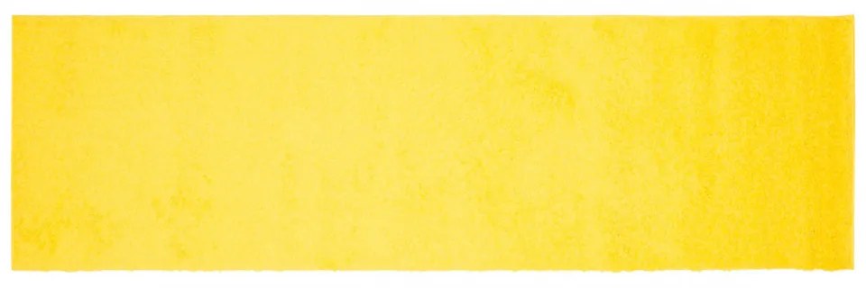 Kusový koberec Shaggy Parba žltý atyp 80x300cm