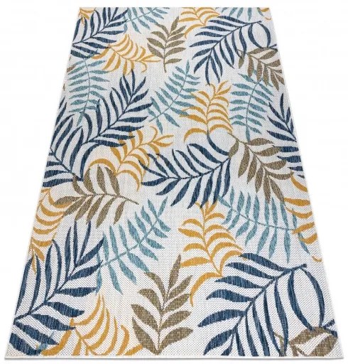 Dywany Łuszczów Kusový koberec Cooper Sisal Leaves 22251 ecru/navy - 140x190 cm