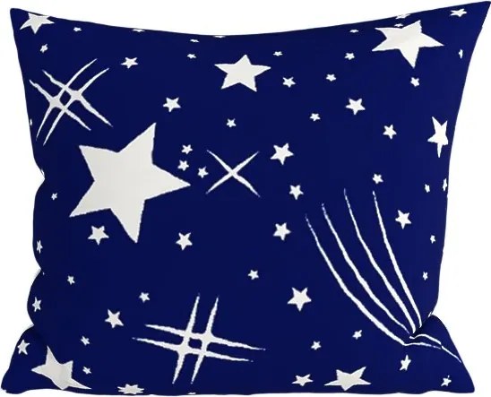 Polybavlnená obliečka na vankúš NIGHT SKY POLY 45x45 cm, modrá