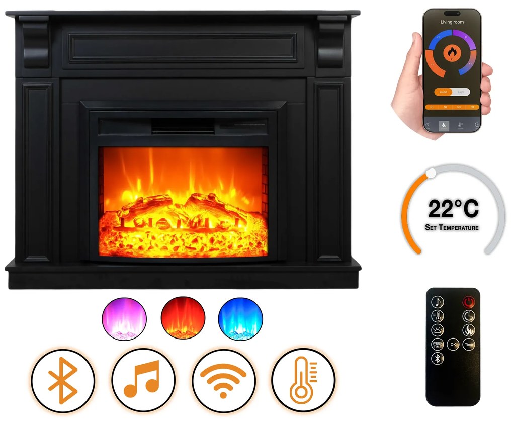 Elektrický krb DLC Mykonos EF 4 Black