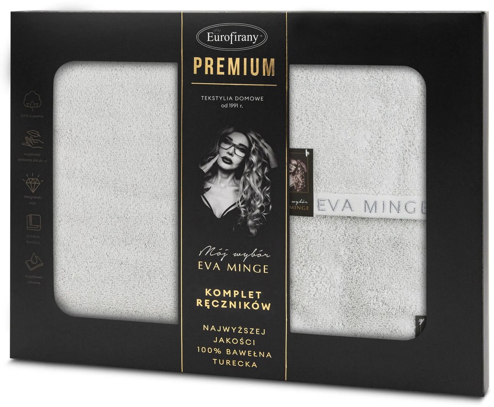 FROTÉ UTERÁK EVA MINGE VENUS SADA 1KS 30X50 CM, 1KS 50X90 CM, 1KS 70X140 CM STRIEBORNÁ