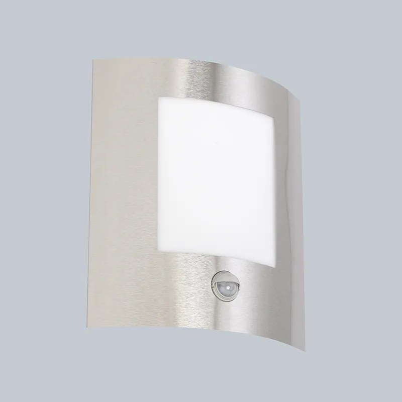 Moderná vonkajšia nástenná lampa oceľová s pohybovým senzorom IP44 - Emmerald 1