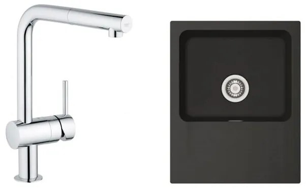 Set kuchynská batéria Grohe Minta 32168000, drez Tectonite Franke Orion 1140286441