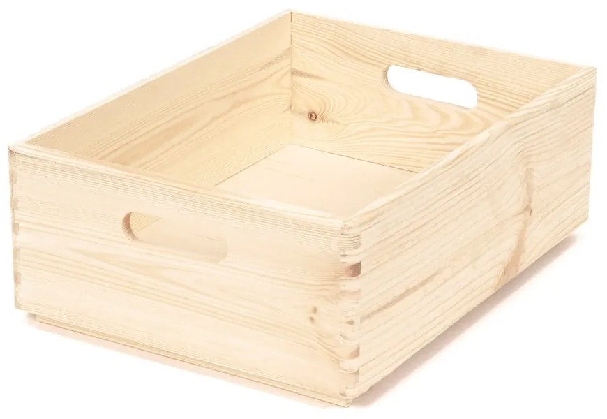 Úložný box z borovicového dreva Compactor Custom, 40 × 30 × 14 cm