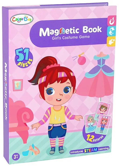 LEAN TOYS Magnetické puzzle v tvare knihy – Obliekanie
