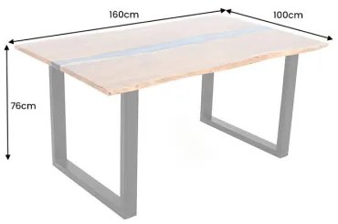 Jedálenský stôl Liquid 45831 160x100cm Masív drevo Acacia  - Komfort-nábytok