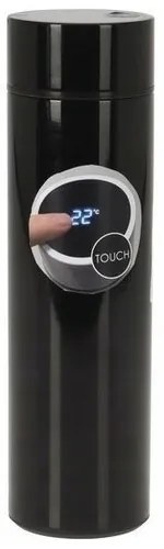 EH Nehrdz. termoska s teplomerom Temp 450 ml, čierna