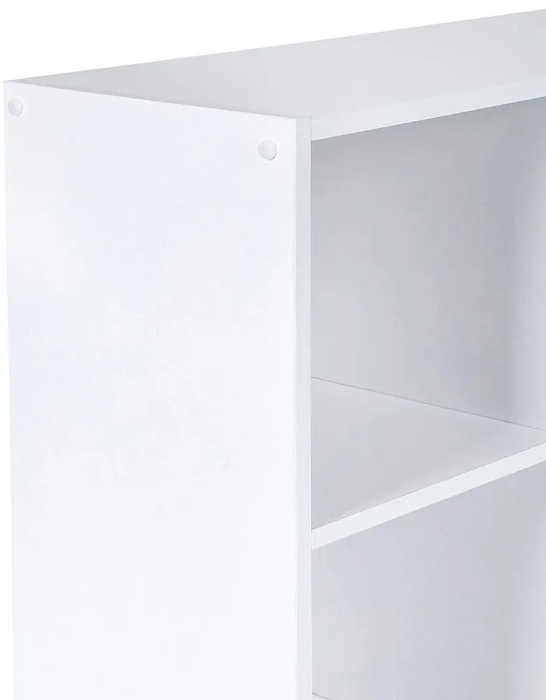 VASAGLE Knižnica so 6 priehradkami biela LBC203D