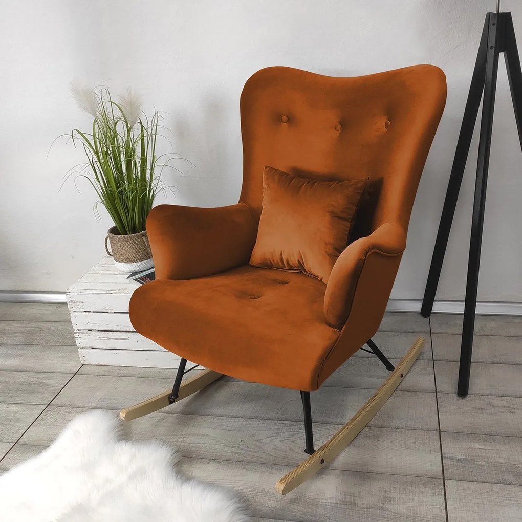 Hojdacie kreslo v škandinávskom štýle Blanco, Farby: Magic Velvet 2225
